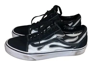 VANS Old Skool Flame - Black White Shoes M7.5 W9 • $55