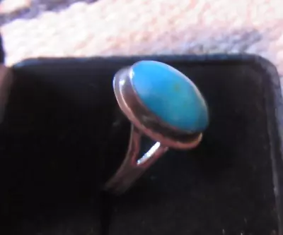 American Silver Turquoise Ring Size 9 Signed  Native • $48