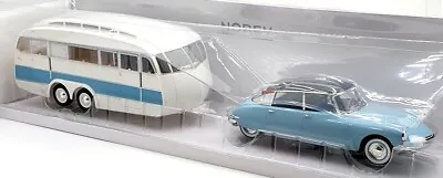 Norev 1/18 Scale 181760 - Citroen DS 19 1959 Blue With Caravan Henon • £184.99