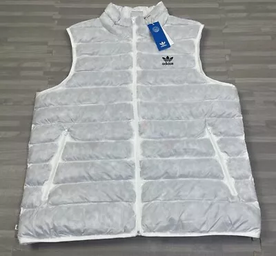 Adidas Originals Essentials+ Sustainable Vest FZ Mens Large HK7539 White $100 • $38.75