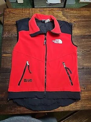 Vintage North Face Vest Mens Small Red Black Gore Windstopper Fleece Full Zip • $25.99