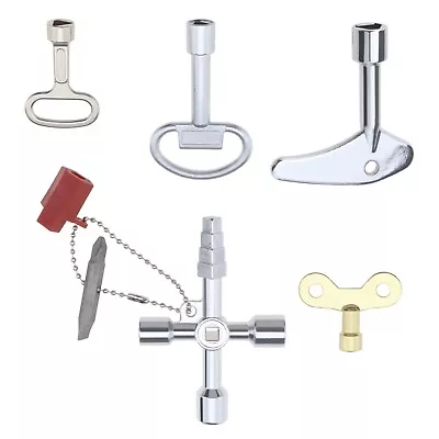 5PCS Utility Key Set Radiator Key Water Tap Faucet Key Socket Spanner Key • £11.41