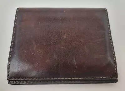 Bosca Full Grain Hide Brown Leather Bifold Wallet • $19.99