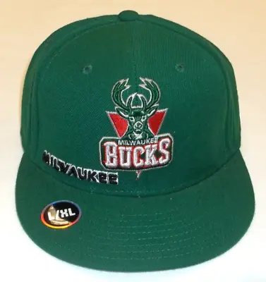 NBA Milwaukee Bucks Flat Bill Flex Fit Hat - Size  L/XL - New • $14.99