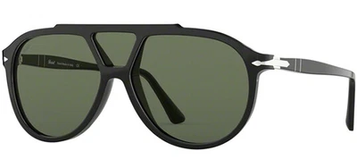 $74.99 • Buy Persol Men's Black Pilot Sunglasses W/ Glass Lens - PO3217S 9531-59 - Italy