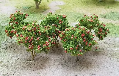 MP SCENERY 6 Apple Trees N Gauge Fruit Trees Model Railroad Farm Layout Handmade • $9.99