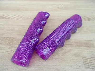 Purple Sparkle Krate Vintage Schwinn Stingray Type Bike Grips Lowrider Bicycle • $7.89