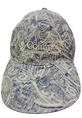 Vintage Columbia 5 Panel Hat Purple Adjustable Strap Nylon Outdoor Hiking Cap • $14.76
