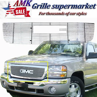 Billet Grill For 2003-06 GMC Sierra1500/2500HD/3500 Upper Grille Insert Chrome • $68.99