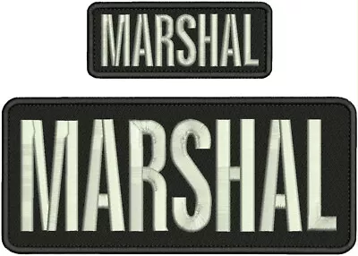 Marshal Emb Patch 4x10 And 2x5 Hook On Back /black/silver • $15.99