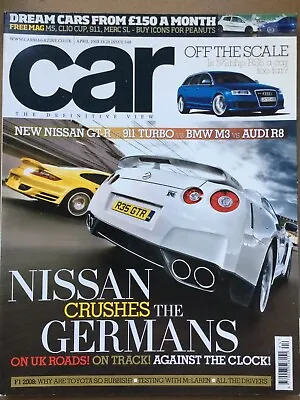 $9.92 • Buy Car Magazine - April 2008 - Nissan GT-R V 911 Turbo V BMW M3 V Audi R8
