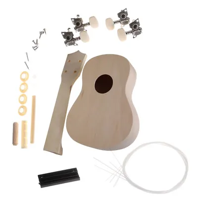 $31.30 • Buy Ukulele White 21 Inch Wooden String Acoustic Guitar Musical DIY Instrument Kit