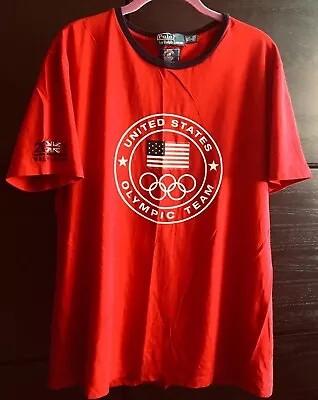 POLO RALPH LAUREN USA 2012 OLYMPIC TEAM T-SHIRT -Sz XL- LONDON CUSTOM FIT-NWOT • $31