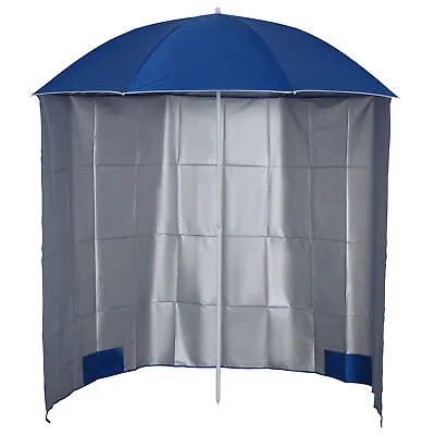 Outsunny  2.2M Outdoor Parasol Fishing Umbrella Beach Sun Shelter W/ Carry Bag • £28.99