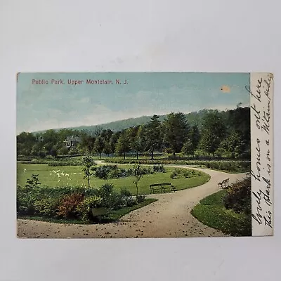 Public Park Upper Montclair New Jersey NJ C1913 Town View Vintage Postcard • $10.23