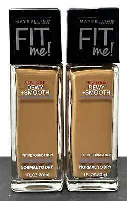 Lot Of 2-Maybelline Fit Me! Dewy+Smooth Foundation 330 Toffee • $12.98