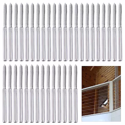 36 Pack 3/16 T316 Stainless Steel Cable Railing Hardware Kit For Wood Posts L+R • $55.10