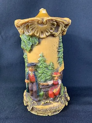 Vintage Johann Gunter Schwarzwald Carved Candle Walldurn-Baden Germany • $34.99