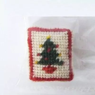 Pillow Christmas Tree Needlepoint By Barb Handmade Dollhouse Miniature • $19.95