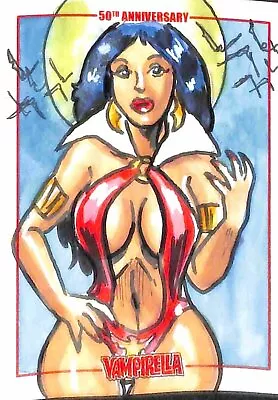 4vampirella 50th Anniversary Sketch Card By Dan Gorman Sale A4 • $25