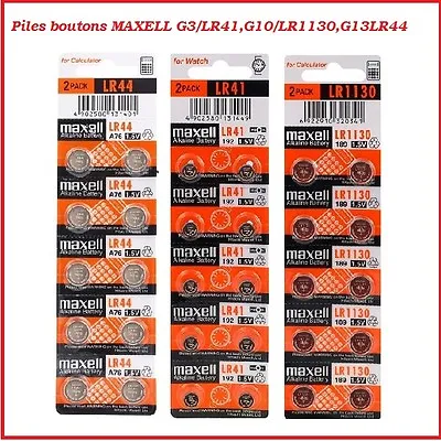 Button Batteries Alkaline LR1130 G10 Maxell • £1.86