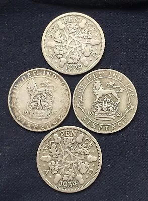 £2.85 • Buy Buy 4 Get 2 Free - King George V *1920_1936* Silver Sixpence / Choice Of Year