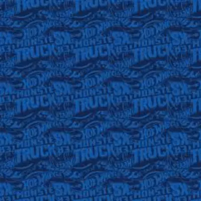 Hot Wheels Monster Trucks Tonal Navy Cotton Fabric - 1 Yard Precut • $11.24