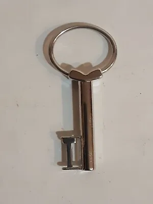 Vintage 1982 Avon Initial Key Ring Silver Tone Letter  T  Skeleton Key • $3.99
