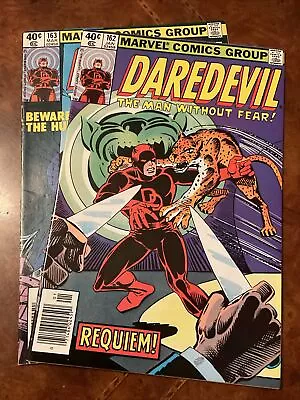 Lot Of 2 Marvel Daredevil #162 & 163 Bronze Comic Books 1980 Frank Miller Ditko • $0.99