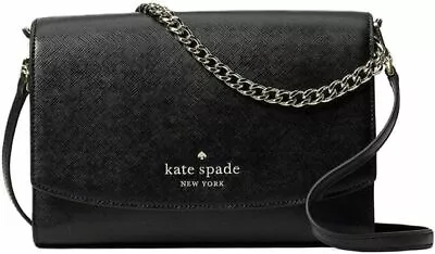 Kate Spade New York Carson Convertible Crossbody Leather Shoulder Bag Black New • £73.04