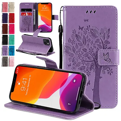 $12.16 • Buy For IPhone 14 13 12 Pro Max 11 XS 87 6+ 5 SE3/2 XR Leather Card Holder Fold Case