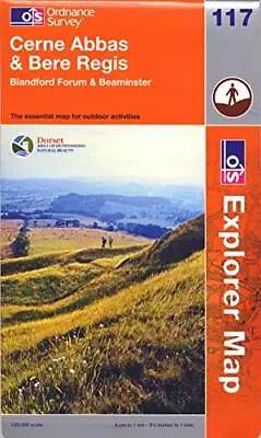 Cerne Abbas And Bere Regis Blandford Fo... By Ordnance Survey Sheet Map Folded • £7.49