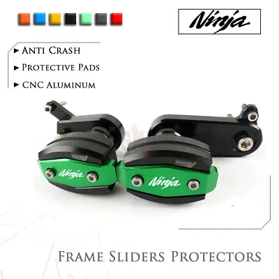 CNC Frame Slider Protector Guards Crash Pads Plug For KAWASAKI NINJA ZX6R 09-12 • $54.14