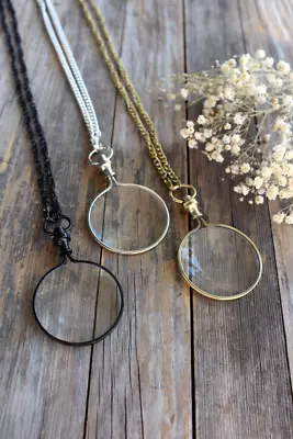 Magnifying Necklace - 42mm Vintage Nautical Pocket Style Monocle Necklace Magnif • $21.89