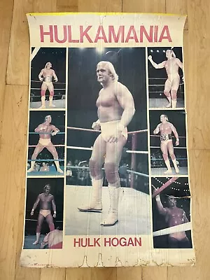 Vintage WWF Hulk Hogan Hulkamania Poster 80’s Damaged Photos By Steve Taylor • $64.99