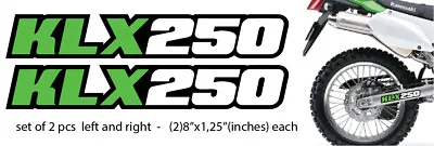 $8.73 • Buy KLX250 Swingarm Airbox Number Plate Decals Stickers Klx 250 Dirtbike Graphics