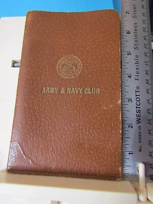 Vintage Cheque Wallet Army Navy Club Washington DC American School 7 X 4.25  • $4.99