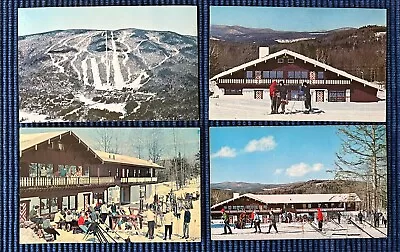 LONDONDERRY VERMONT VT~Magic Mountain Ski Area Lot~4 1960's Postcards~Glebe Mt • $2.95