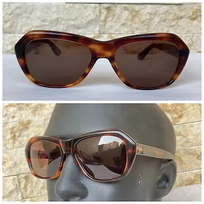 Vintage Rectangular Sunglasses 1960's Italian Art Deco Tortoise Brown Men's Nos • $191.25