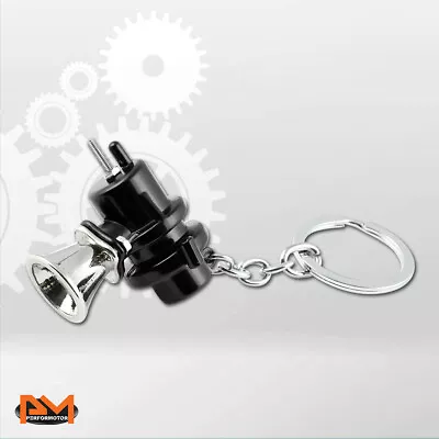 Turbocharger Blow Off Valve Bov Style Car Keychain Alloy Keyring Key Fob Black • $5.89