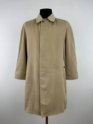 Authentic Vintage Burberry London Cotton Coat Trench Buttons Up Nova Check Sz M • $80