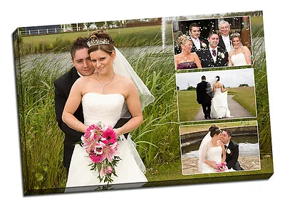 Stunning Collage Canvas Print Picture Custom Personal Personalised Wedding Gift • £22.95