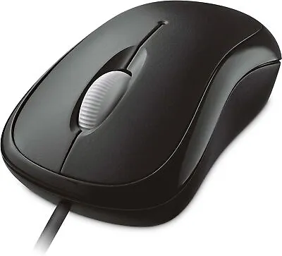 Microsoft Basic Optical Mouse - Black USB/PS2 ( 4YH-00007 1113 ) NEW • £16