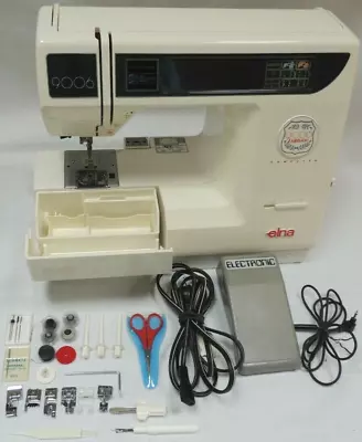 Elna 9006 Envision Sewing Machine With Accessories Foot Pedal Power Cord • $195.99
