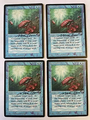 Mana Drain X 4 - Legends Signed By Artist Mtg Magic The Gathering • $900