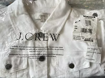 New ~ 2013 ~ J. Crew White Denim Nolita Jacket - Medium • $69.97