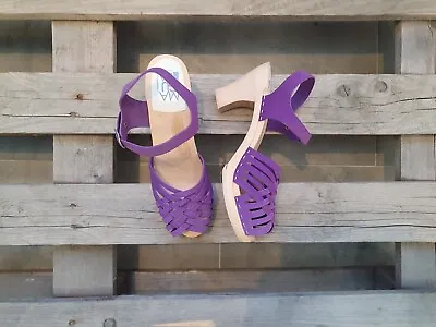 Swedish Clogs Sandals Maguba Barcelona Violet Suede Size US Womens 11 / EU 41 • $69