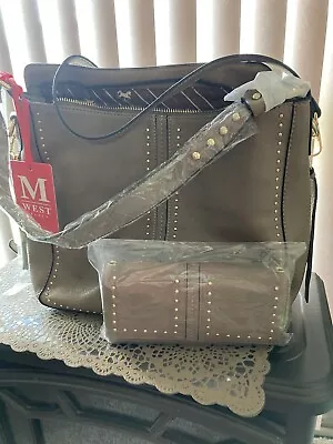 Montana West Shoulder Bag Concealed Carry Hobo Purse With Wallet Studded Taupe • $45.99