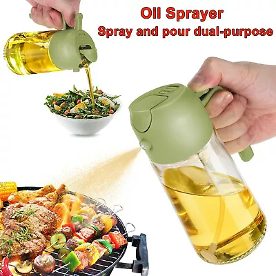 2PCS 2 In 1 Oil Sprayer Dispenser Cooking Baking BBQ Spray Bottle Kitchen Tool • $28.99