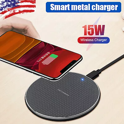 15W Qi Wireless Fast Charger Charging Pad Dock For Samsung IPhone Android Phone • $7.78